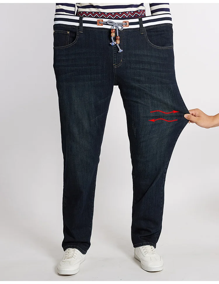 82 мужские прямые мужские джинсы плюс размер длинные брюки свободные мужские хип-хоп брюки экстра большие мужская одежда