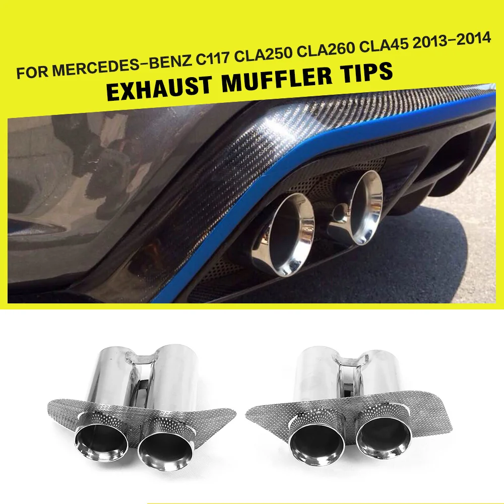 Stainless Steel Racing Muffler Exhaust Pipe Tips for Mercedes Benz CLA