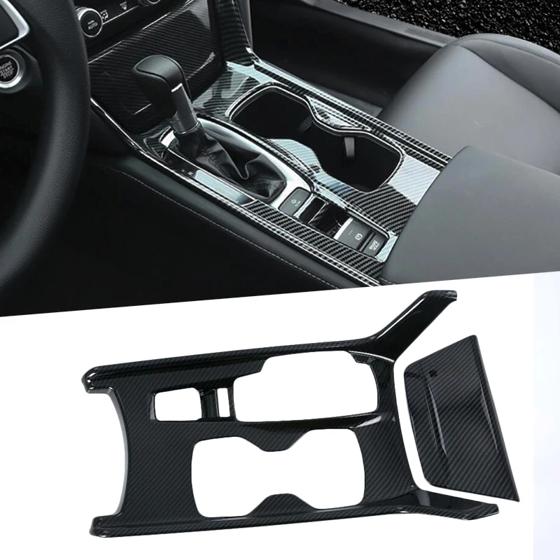 For 10th Honda Accord 2017 2018 Accessories Carbon Fiber Style Car For 10th Honda Accord 2017 2018 Accessories Carbon Fiber Style Car Styling Inner Center Console Gear Shift Box Panel Cover Trim