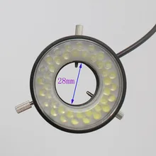 Микроскоп регулируемый светодиодный светильник источник 28 мм 47 мм двойной диаметр с оптическим объективом камеры