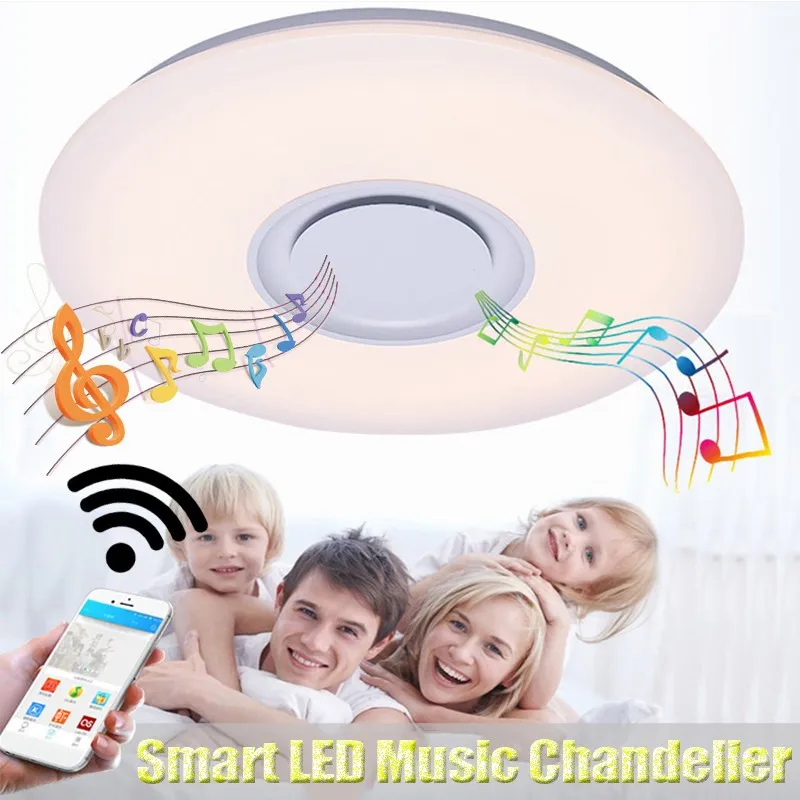 Smuxi Modern LED Ceiling Light RGB Dimmable 24W APP Control Bluetooth Music Ceiling Lamp For Living Room Bedroom 220V Smuxi Modern LED Ceiling Light RGB Dimmable 24W APP Control Bluetooth Music Ceiling Lamp For Living Room Bedroom 220V