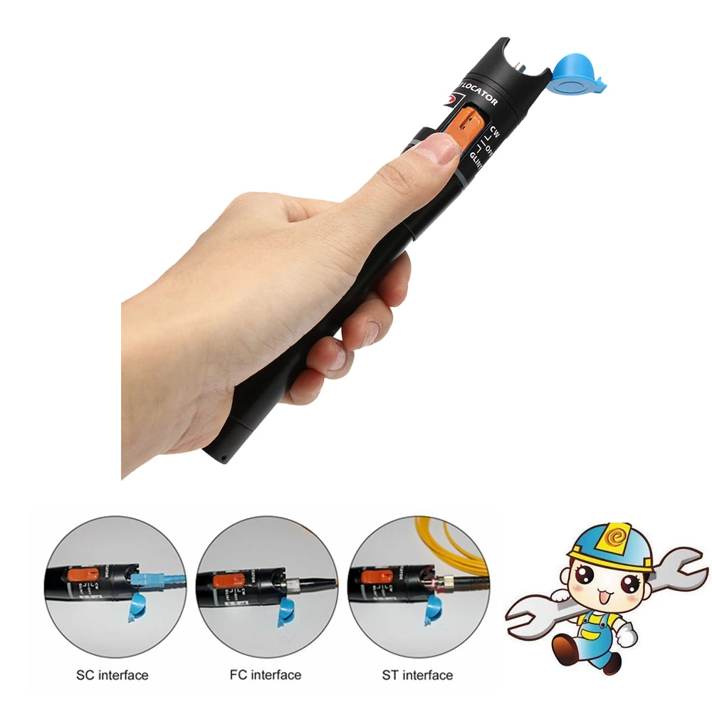 

New 10 Mw Visual Fault Locator Finder Fiber Optic Cable Tester Test Equipment