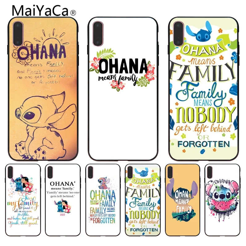 

MaiYaCa luxury For iphone 6s plus case ohana silicone soft case For iphone 8 8plus X 7 7plus 6s 6s plus 6plus XS XR XS Max