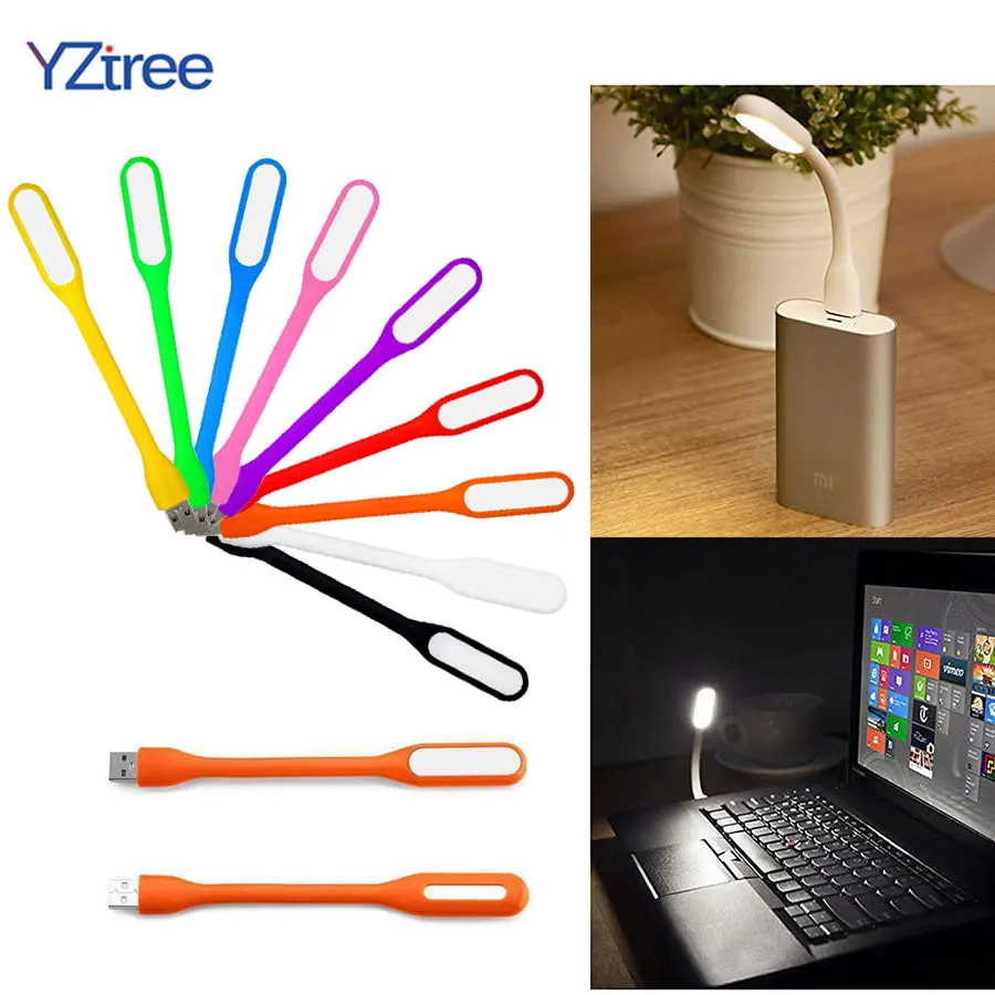 

YZtree Mini USB Night Light Flexible LED Night Lamp Portable USB Book Light Reading Light for Power Bank for Laptop PC Computers