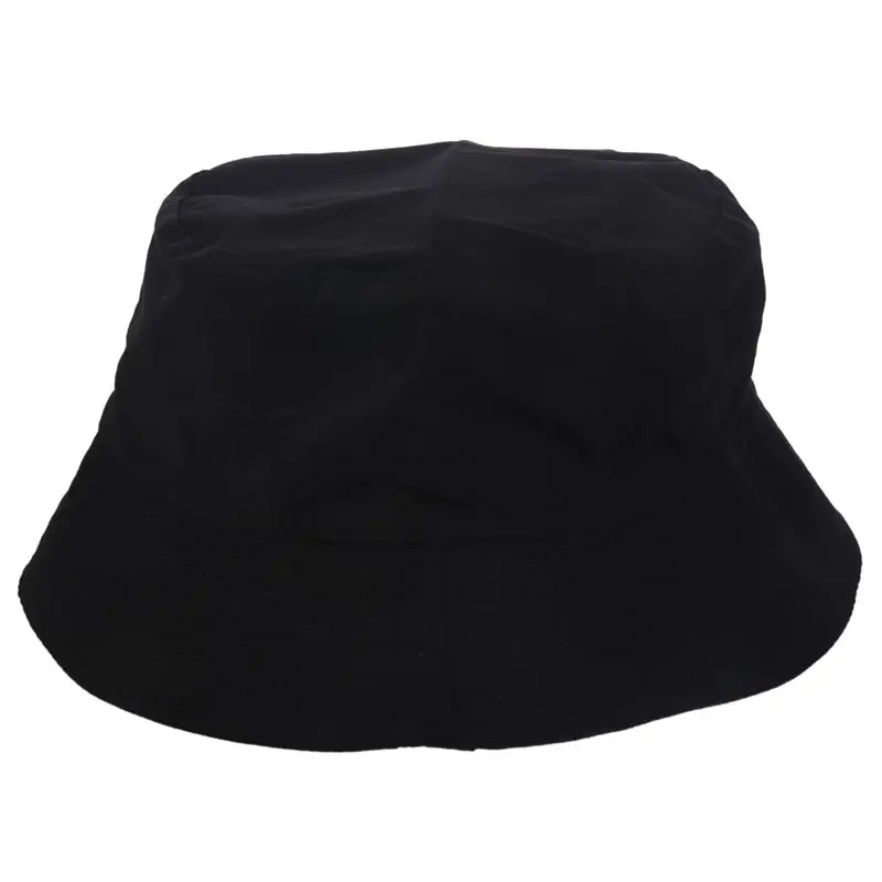 للجنسين الكبار غلاف دلو قطن الصيف الصيد Boonie الشاطئ مهرجان قبعة واقية من الشمس ، أسود