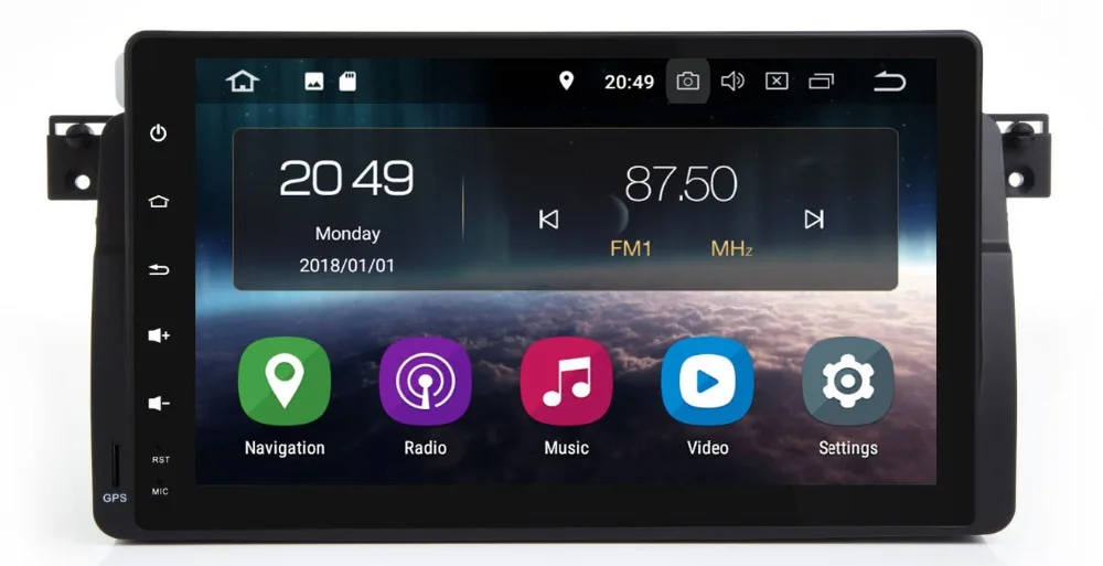 Top Free Camera Android 9.0 1 Din AutoRadio Car DVD Multimedia Player For BMW E46 M3 318/320/325/330/335 1998-2006GPS Navigation BT 1