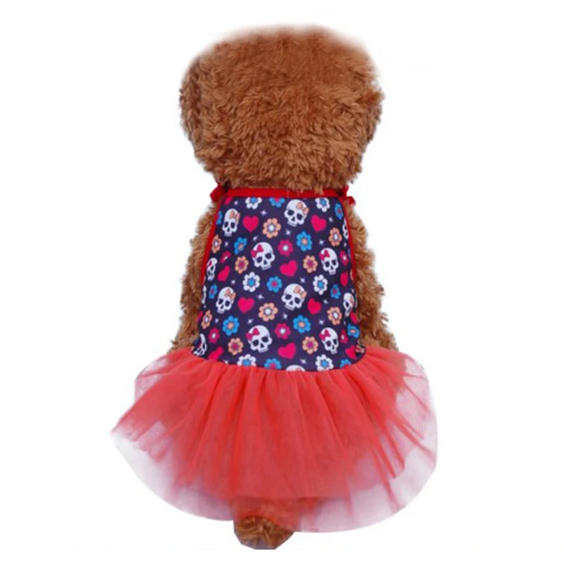 Tutu Dog Dresses Skull Skirt For Dogs Dress Pet Clothing Princess Dress