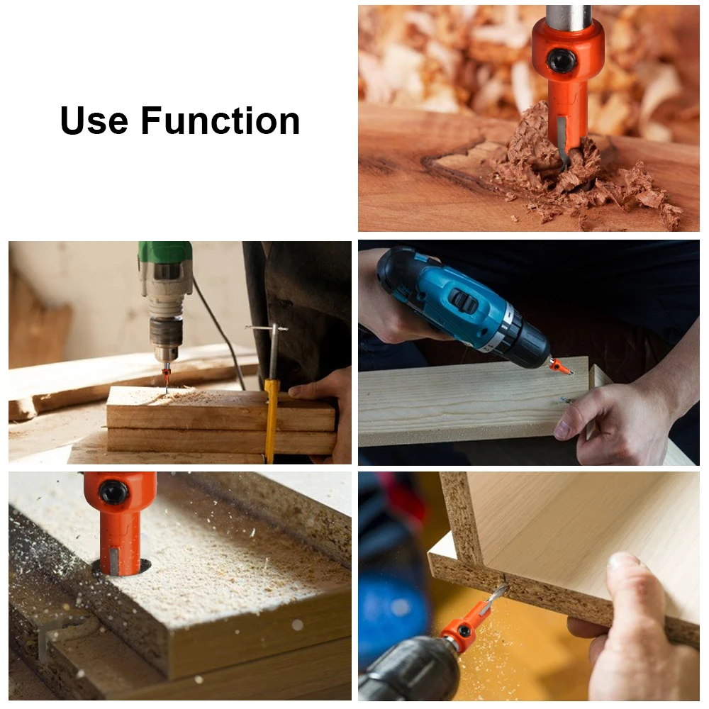 JelBo Countersink Drill Bits Opener Cone Screw Reamer Various Specifications Workmanship Counterbore Drilling for Woodworking
