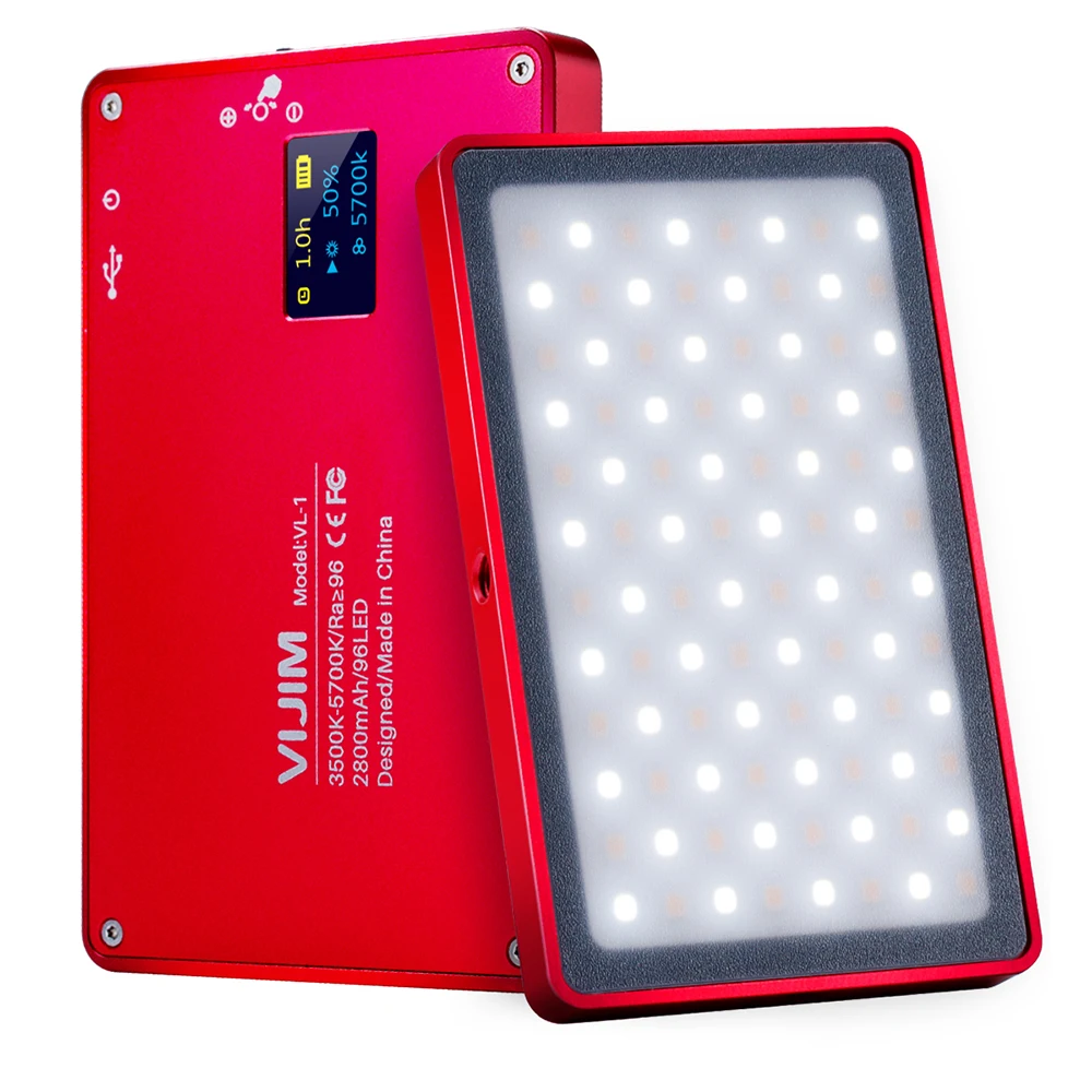 

Camera 95 Photo LED Video Light Phone LCD Display Screen Adjustable Color Temperature Brightness Rechargeable 2800mAH Battery