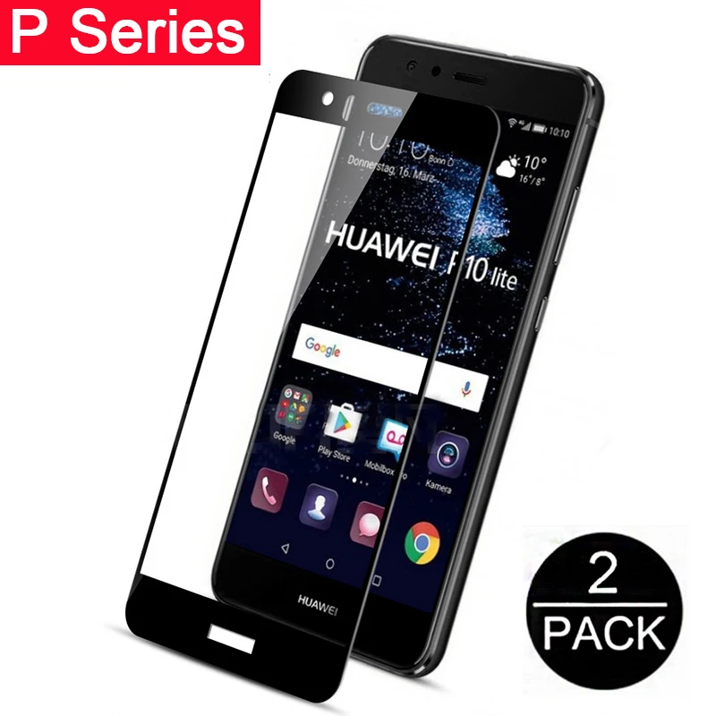 2 шт. закаленное стекло для huawei p10 lite Защитное экрана Защитная пленка Tremp Huawei 10