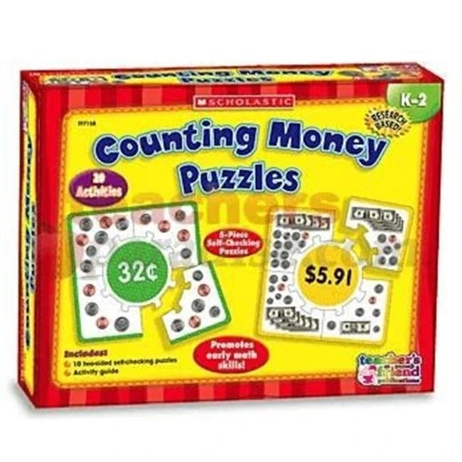 Scholastic Teaching Resources TF-7158 Counting Money Boxed Kits - Puzzles