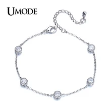 Umode художественными произведениями 0.25ct CZ алмазная позолоченные имитация бриллиантовый браслет ювелирные изделия подарок для женщин Bracciale UB0084B