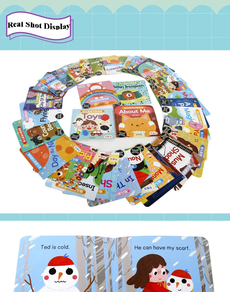 35 Book/Sets15CMx15CM Kids color English Picture Parent-Child Educational Book Gift For Children Baby Learn Reading Story Books