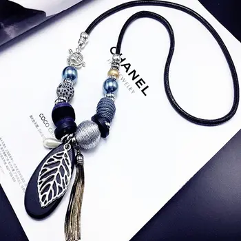

2020 New Autumn and Winter Leaf Necklace, Elegant Temperament, Women's Accessories, Pendants, Sweater Chain Jewelry