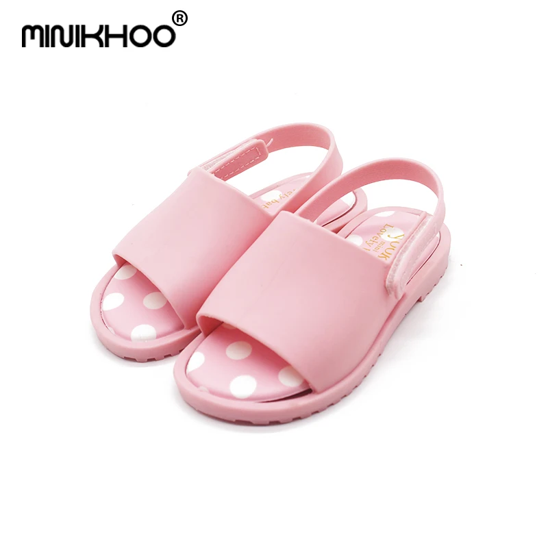 

Mini Melissa Casual Jelly Sandals 2018 New Brazil Melissa Children Shoes Toddler Shoes 13.5cm-16cm Non-slip Girls Sandals