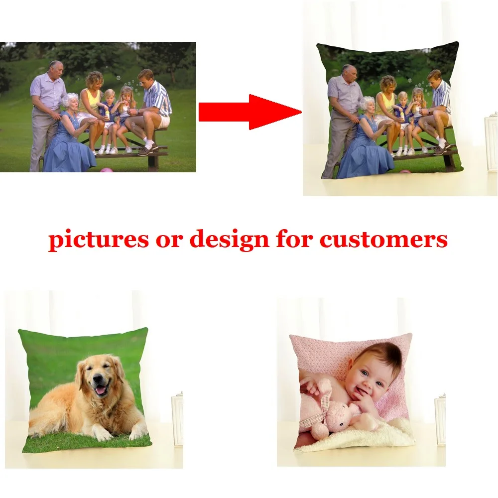 

2019 NEW Print, Pet ,wedding Personal Life or Your Design Photos Customize Gift Home Cushion Cover Pillowcase Pillow Cover