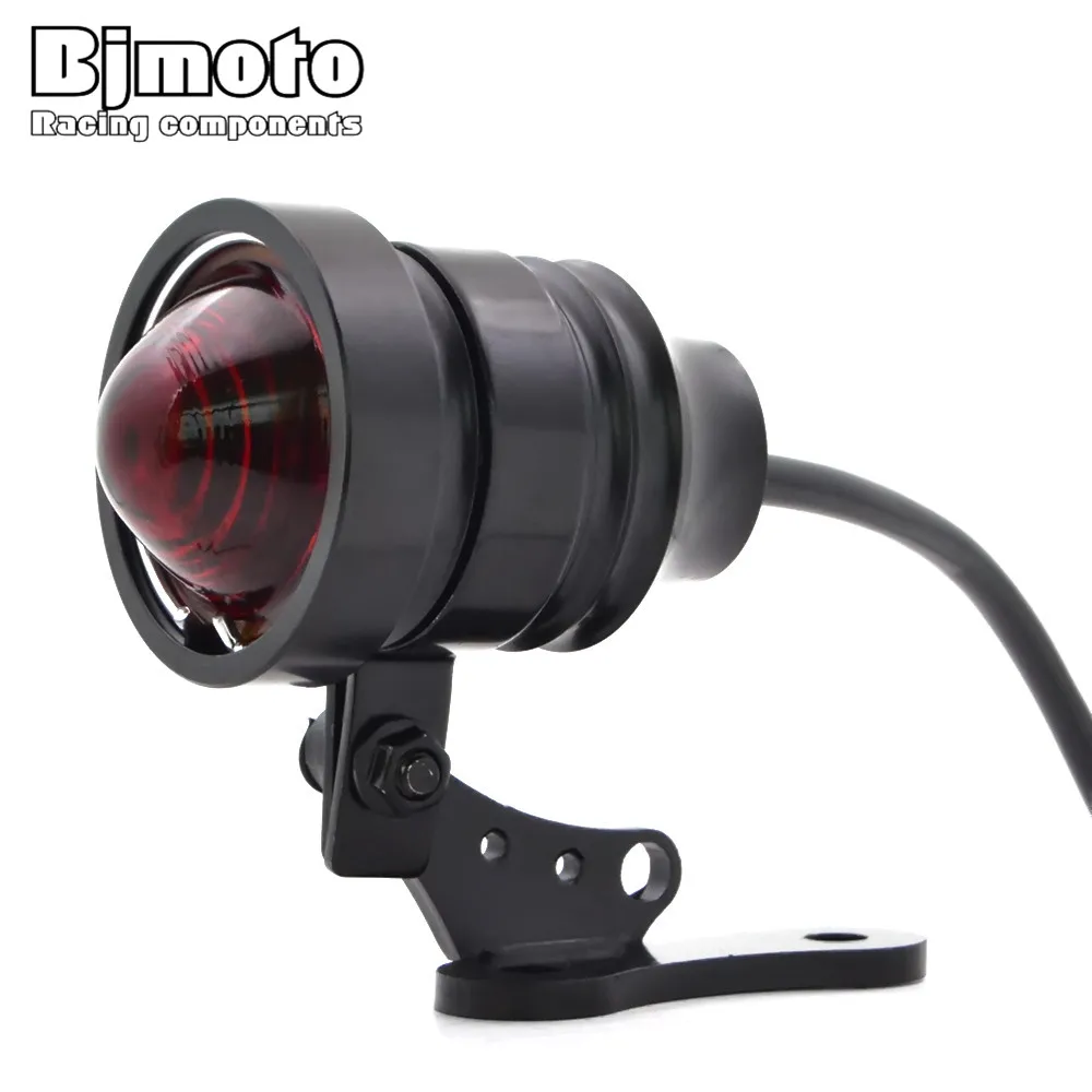 

BJMOTO Motorcycle LED Tail Brake Rear Light Bracket Holder for Harley Bobber Chopper 12V Motorbike Turn Signal Brake Lights