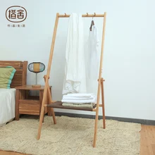 ZEN S BAMBOO Clothes Rack Multi function Clothing and Hat Hanger Folded Coat Racks Stand Living