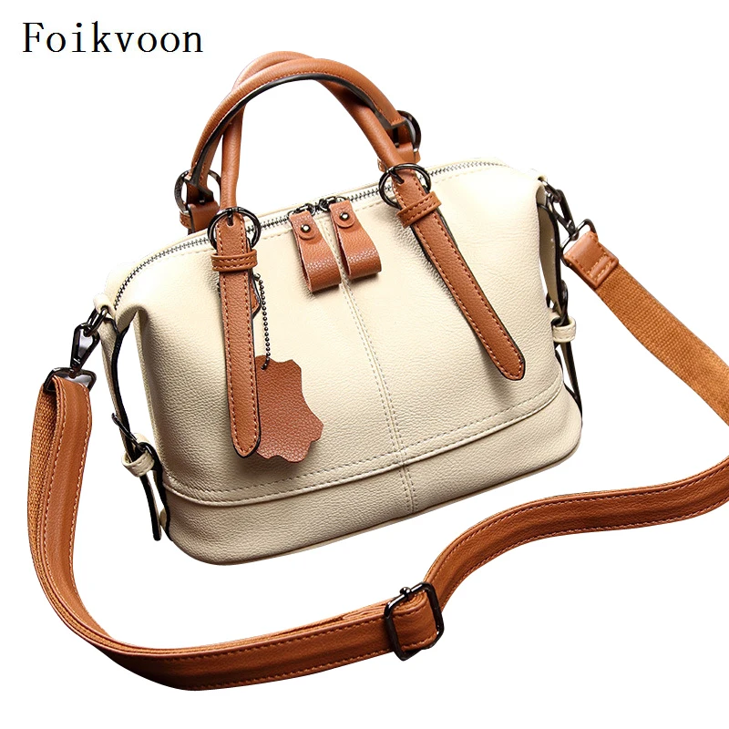 

Foikvoon Handbags Bags Women PU Leather Retro Bag Lady Handbag Fashion Popular Women Bucket Bags