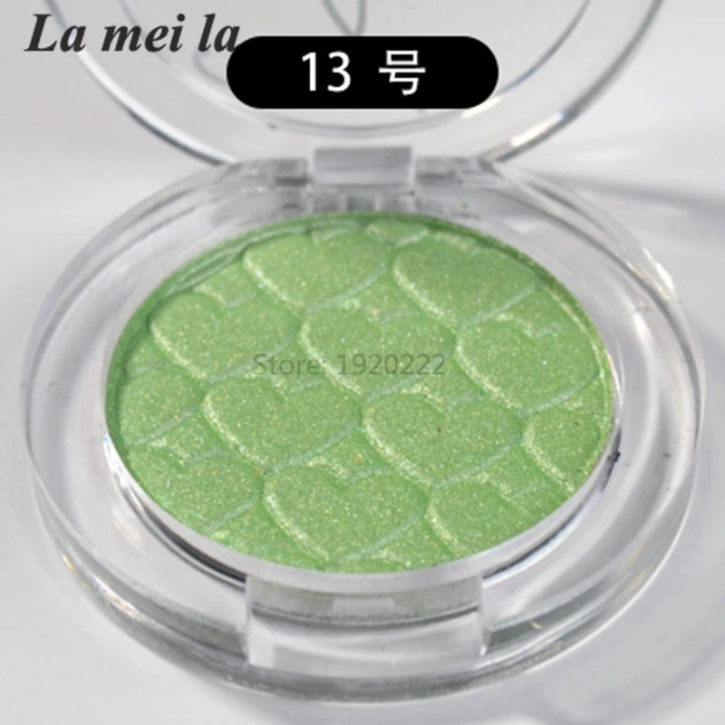 

2020 New fashion models 1Pcs Eye Shadow Powder Shimmer Warm Color Shadow With Eyeshadow Brush Cosmetics light green N13