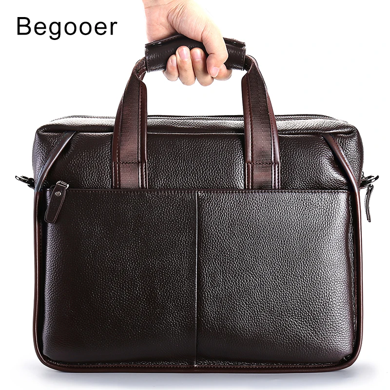 Begooer البقر حقيبة جلدية أصلية الأعمال الرجال حقائب الكمبيوتر المحمول حمل حقائب Crossbody أكياس حقيبة يد الرجال حقيبة ساعي