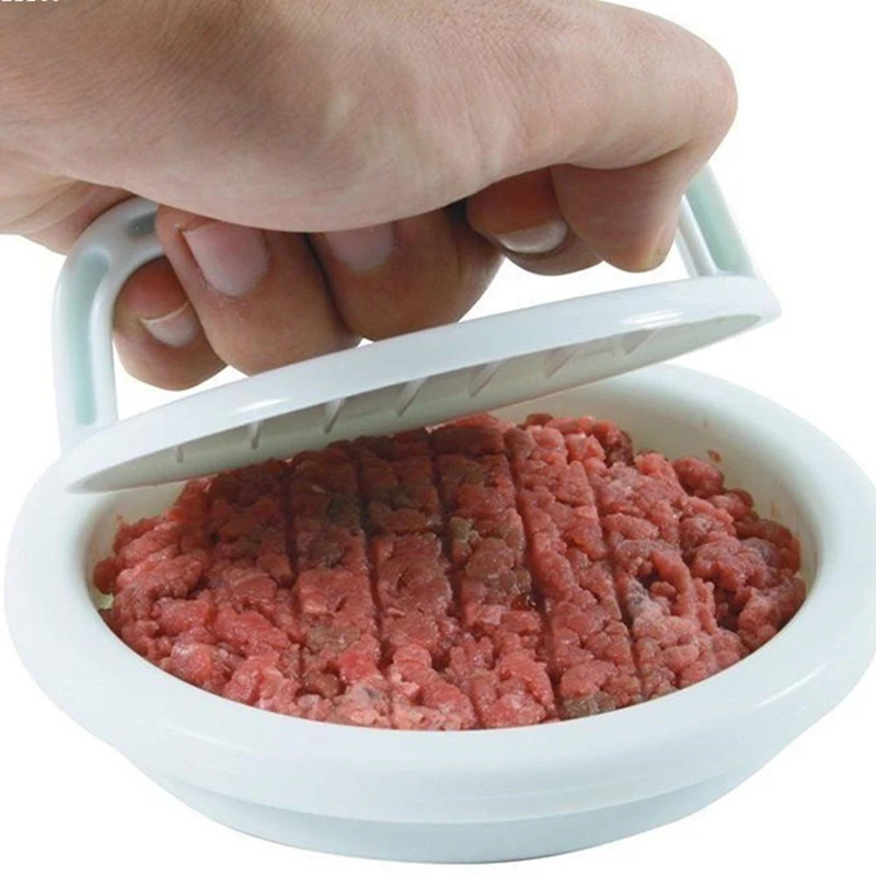 2Pcs/Set Burger Press Round Hamburger Press Food Grade Plastic Hamburger Beef Grill Patty Meat Tenderizer Make Mold Kitchen Tool