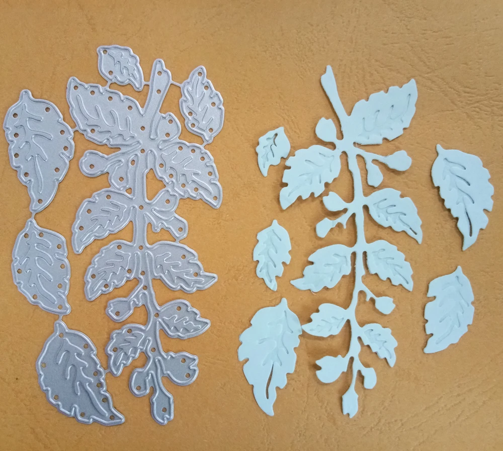 

Metal Cutting Dies Branch Leaf Frame Craft Dies Stencil for DIY Scrapbooking Album Paper Card Decor Embossing Dies Cuts 2019 New