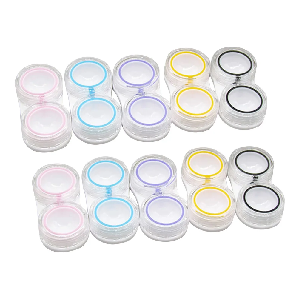 15pcs Contact Lens Cases Compact Mini Size Contact Lens Box for Dating