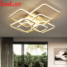 Acrylic Square Modern LED Chandeliers Lighting For Dining Living Room Remote Ceiling Lamp Led Plafon Chandelier Light Fixtures