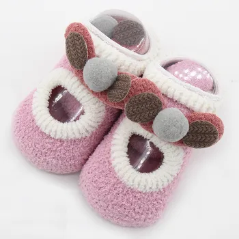 

3 Pairs/Newborn Baby Boys Girls Cartoon Ears Floor Socks Anti-Slip Kids Baby Girl Socks Spring Summer Girls Gift sokken