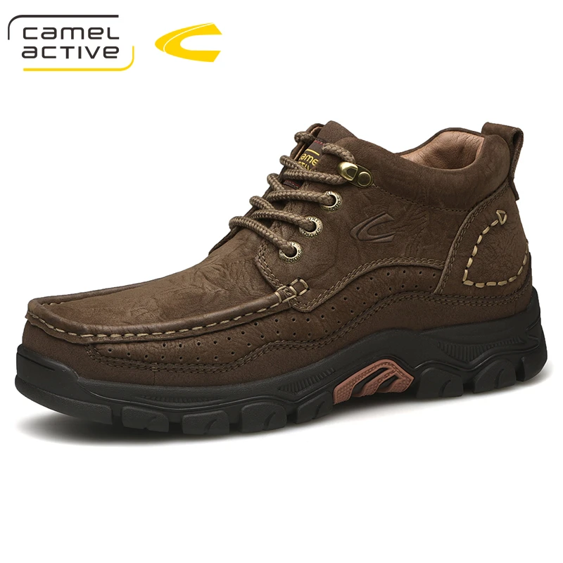 

Camel Active New Brand Autumn Winter Genuine Leather Ankle Boots High Quality Short Plush Fashion Men's Boots Snow Boots