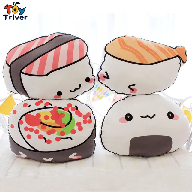 Hot Japanese Food Plush Toy Salmon Sushi Rice Onigiri Laver Meal Kawaii