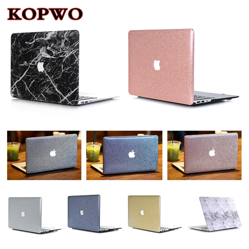 

KOPWO Laptop Replace Protective Case for Apple Macbook Air Pro 11 12 13 15 Inch Retina Notebook Hollow Out Logo PU Leather Cover