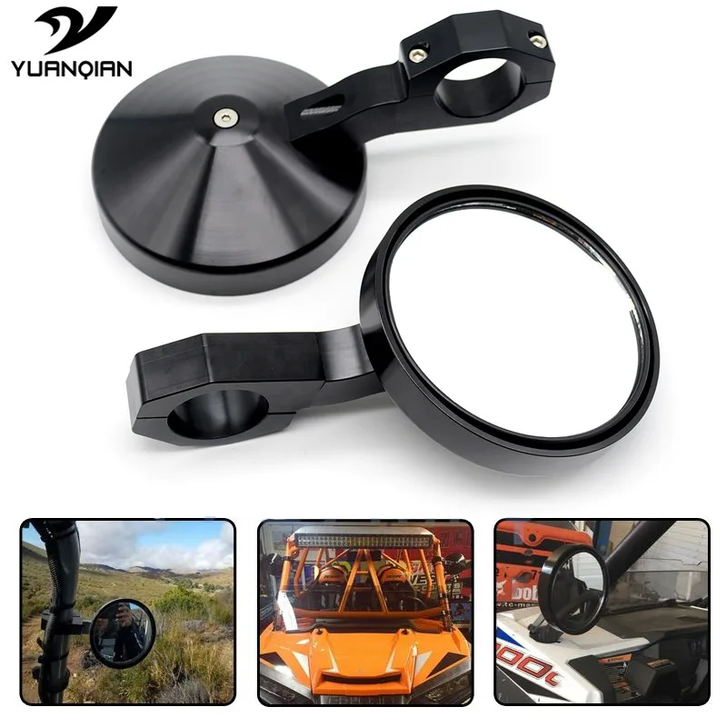 Side Mirror Adjustable 2" Roll Cage Heavy Duty Mirror for Can am