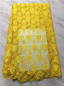 

latest 2018 nigerian lace fabric Embroidered High Quality African Lace Fabric with stones cord Lace Fabric For Party
