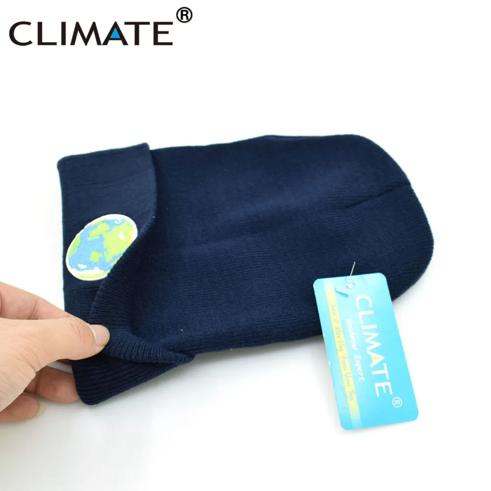 Климат Для мужчин женщин земли зима теплая шапочка Hat Greenism планеты Земля вязаная
