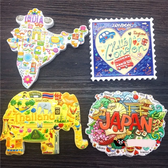 world tourist souvenir 3dprint japan india uk thailand refrigerator