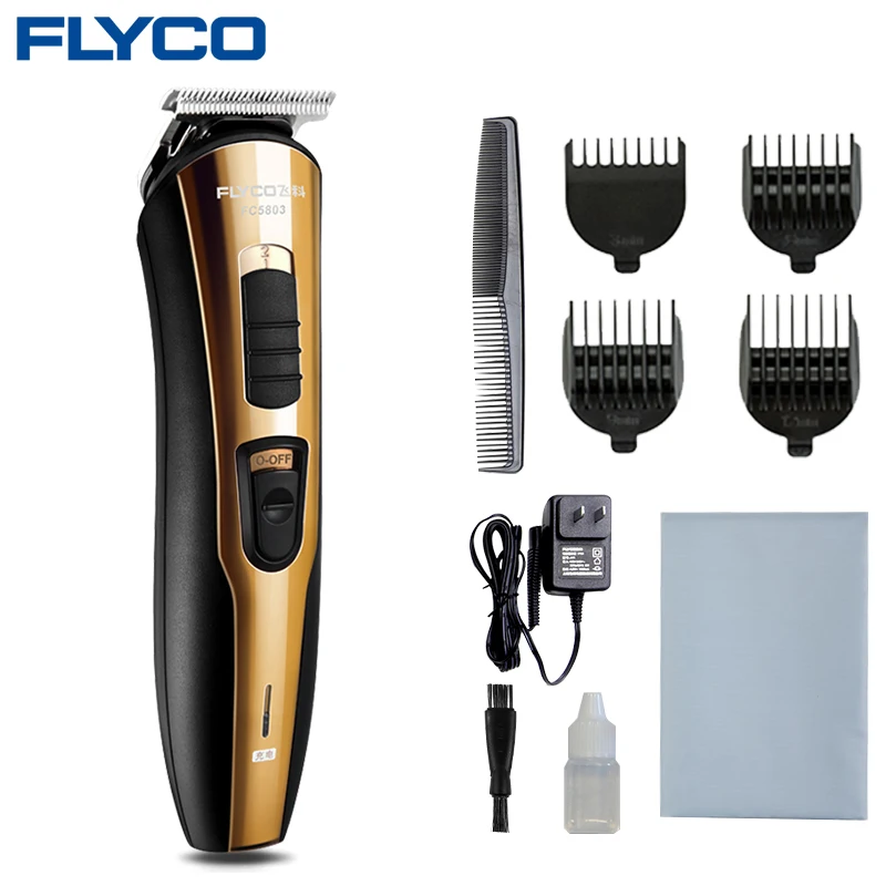 Flyco Gold 100-220 V триммер для стрижки волос для детей, собака, кошка, борода, Tondeuse chevex Professional nelle электрическое Бритье машина FC5803