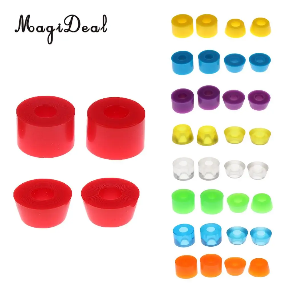 MagiDeal 2 Sets 90a Longboard Bushings Replacement Skateboard Accessories for 2 Trucks