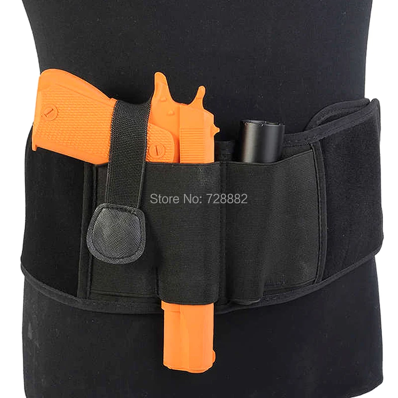 Tactical Elastic Right/Left Concealed Carry Belly Band Waistband Pistol