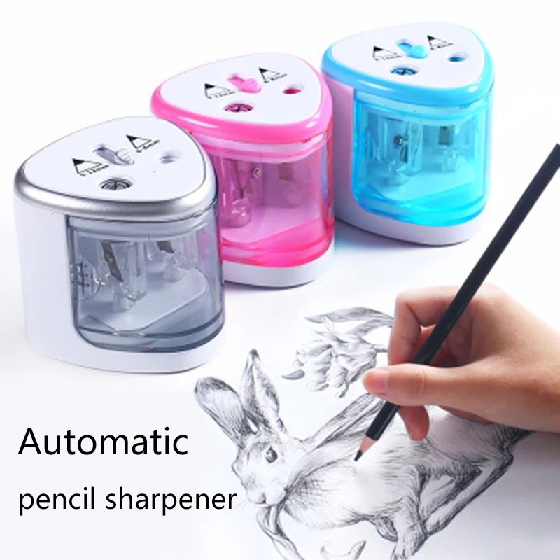 

TEN-WIN Mechanical Pencil Sharpener Pig New Year Automatic Switch Sharpener Two-hole For Kids Students Stationery School Office