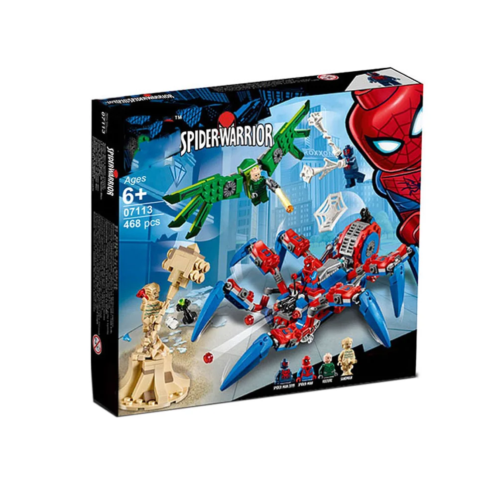 

2019 New 07113 Superhero Building Blocks Compatible Legoing 76114 Spider-man`s Crawler Set Bricks Educational Toys Gifts