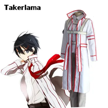 

Takerlama Anime SAO Sword Art Online Kazuto Kirigaya Kirito Knights of the Blood White Cosplay Party Costume Full Set