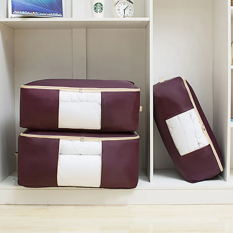 Waterproof Breathable Non Woven Portable Clothes Storage Bag Organizer Bag For Clothes Oxford