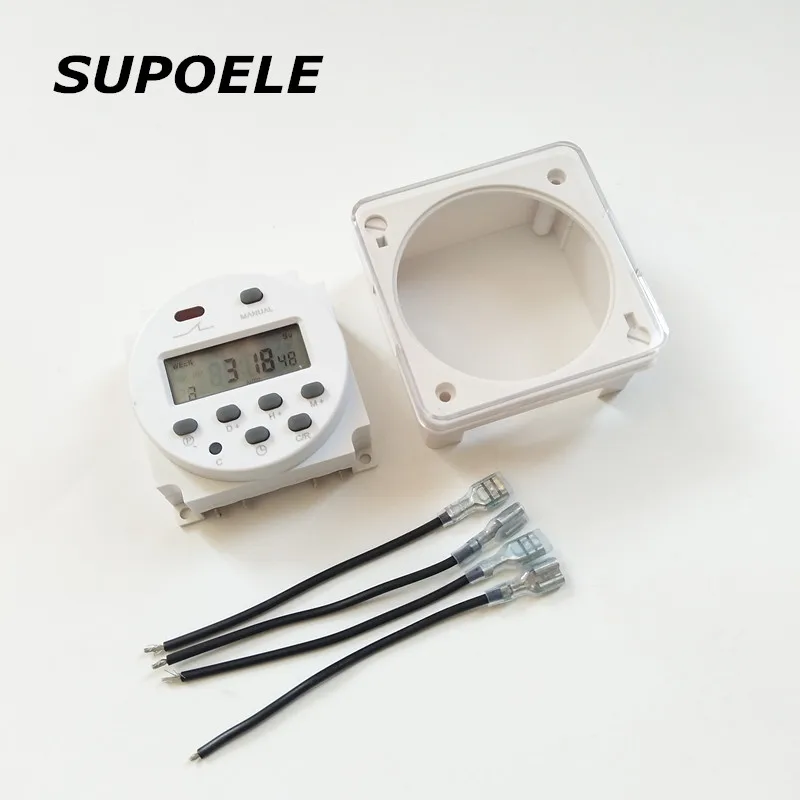 

CN101A A Type Connecting With 4 Wires/ Rainproof Cover 220V 110V 24V 12V Daily Weekly Programmable Digital Timer Module Relay