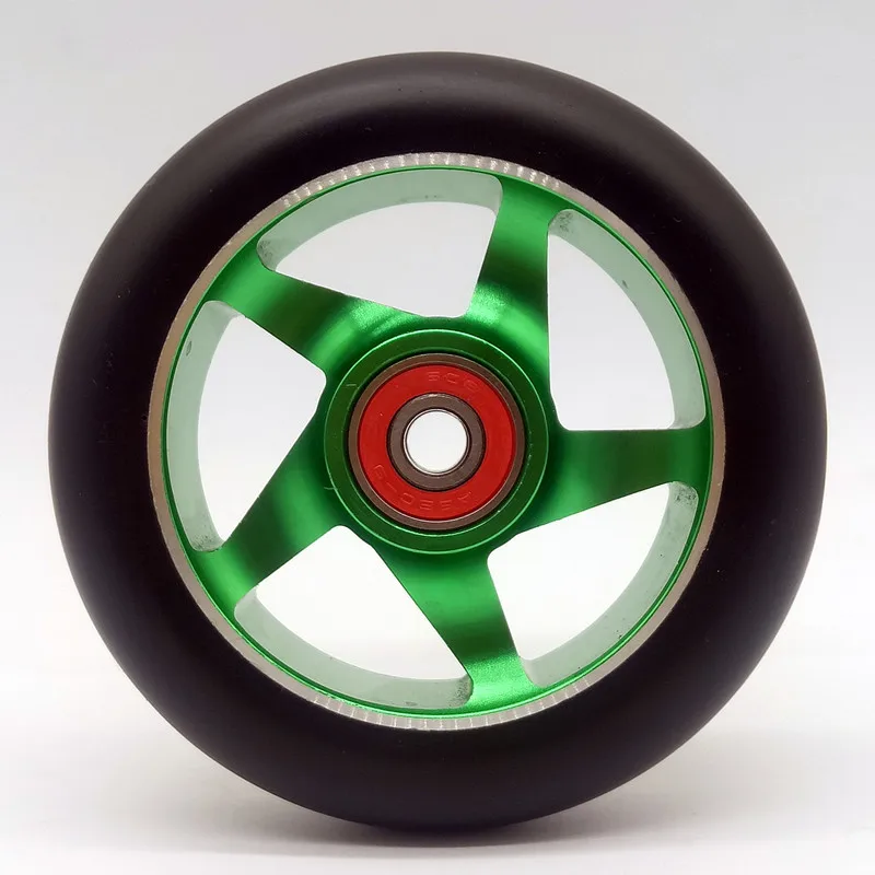 Free Shipping! 2PCS 100mm Stunt Scooter Wheels With Aluminum Alloy Hub