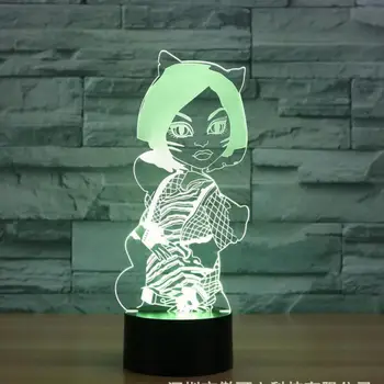 

American Girl 3d Lamp Seven Colour Remote Control Led Night Light Visual Gift Atmosphere Table Lamp 3d Light Fixtures