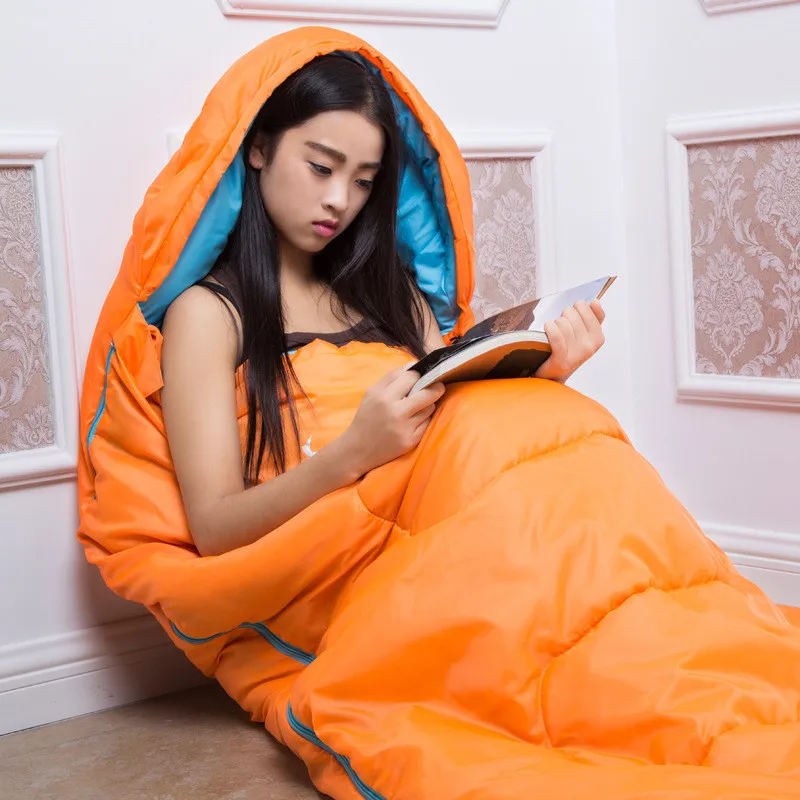 

Wnnideo Camping Adult Sleeping Bag Warmth Spring Autumn Sleeping Bags Outdoor Light Cotton Lunch Bag