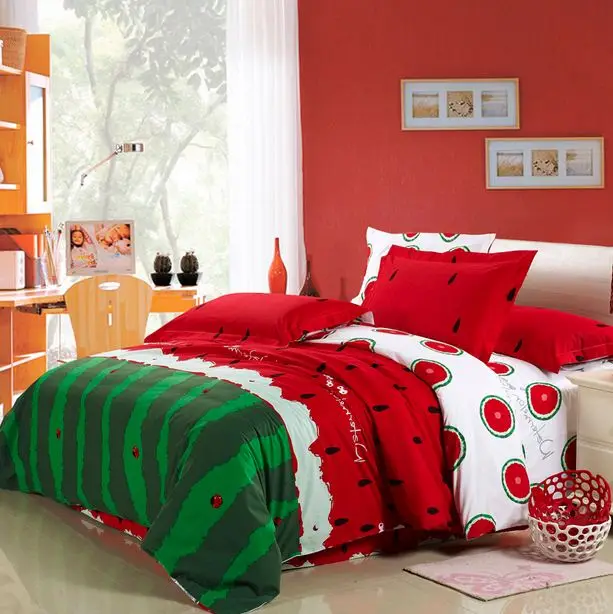 Watermelon bedding set king size queen full double quilt duvet cover
