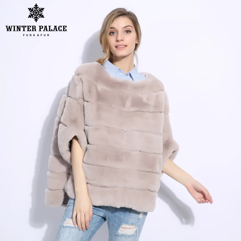 

2018 autumn and winter new Fashion Slim rex rabblt fur Short fur coat Winter women rabblt fur coat WINTER PALACE Brands